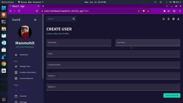 React Admin dashboard buid using material ui смотреть онлайн