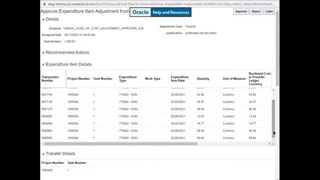 Oracle Cost Transfer Multi-Select Approvals смотреть онлайн
