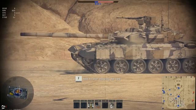 T-90A Main BATTLE TANK & MI-35 Chopper Support (War Thunder Tanks Gameplay) смотреть онлайн
