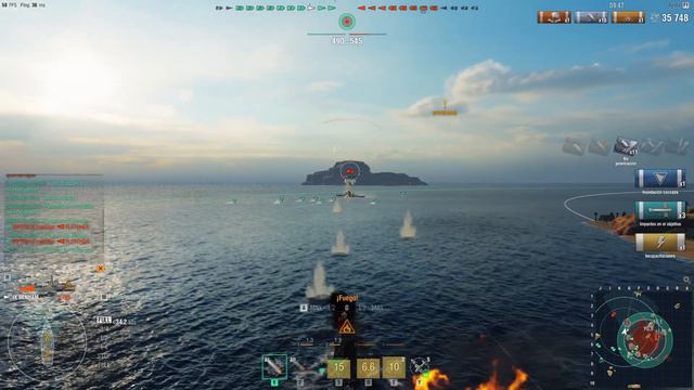World of Warships Benham Superpower attack смотреть онлайн