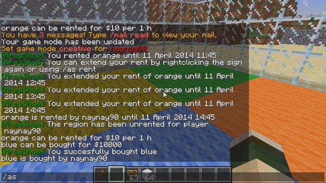 Minecraft Bukkit Plugin - Area Shop - sell and rent land to players смотреть онлайн