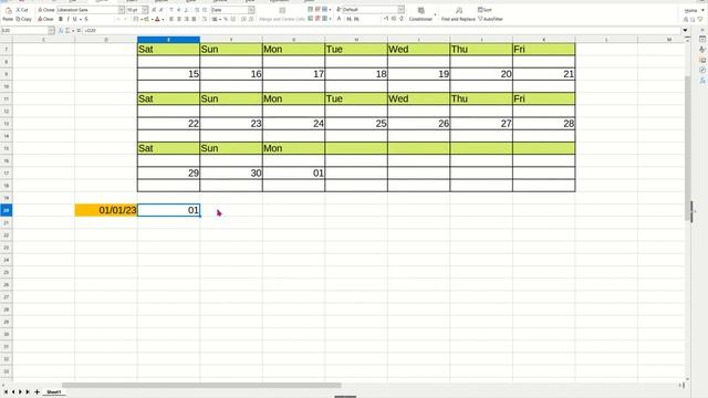 How to create a simple calendar in LibreOffice Calc смотреть онлайн