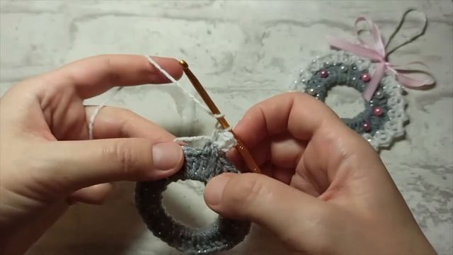Рождественский венок крючком, вязание для начинающих, новогодние игрушки своими руками легкие смотреть онлайн
