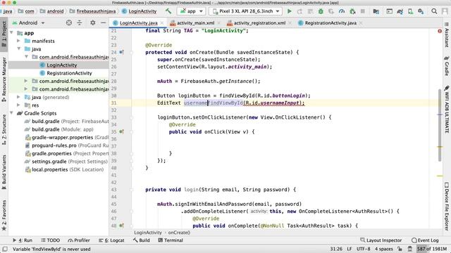 Android Java Firebase Authentication Tutorial 2020 | Registration, Login, Logout, Session, Profile смотреть онлайн
