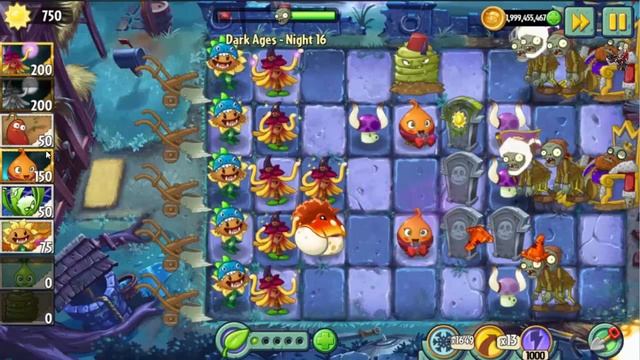 Plants vs Zombies 2 l Dark Ages Witch Hazel vs Wizard Zombie ( PVZ 2 ) смотреть онлайн