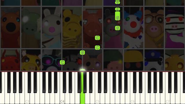 Piggy Roblox - Felix Theme - VERY EASY Piano tutorial смотреть онлайн