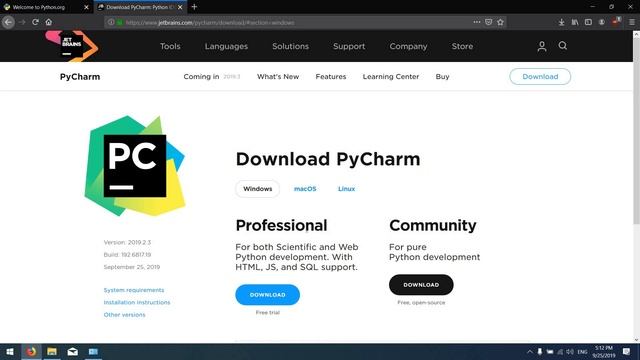 Python 1 - Introduction - Installing Python /PyCharm смотреть онлайн