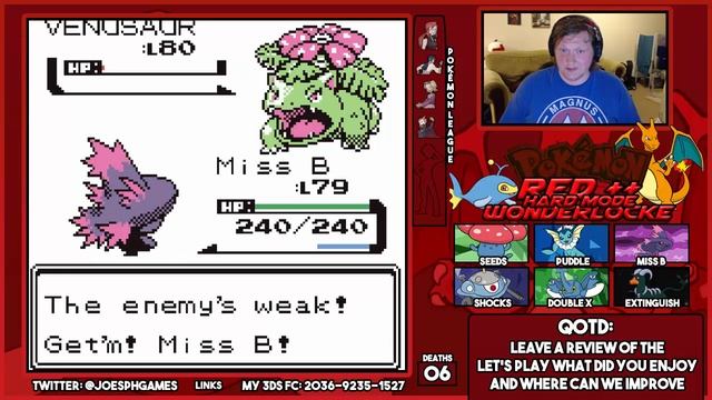 Pokémon Red ++ Hard mode Wonderlocke Part 30: For the Title [Main story finale] смотреть онлайн