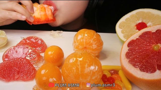 ASMR CANDIED FRUITS 탕후루 *GRAPEFRUIT LEMON 먹방 MUKBANG EATING SOUNDS смотреть онлайн