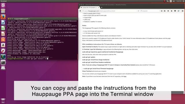 Installing the Hauppauge TV tuner PPA for Ubuntu смотреть онлайн