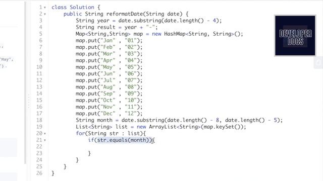 Leetcode | 1507. Reformat Date | Easy | Java Solution смотреть онлайн