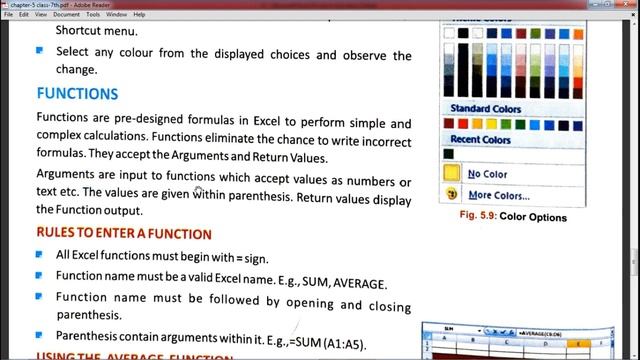 Class 7th : Formulas & Functions (MS Excel) (Chapter-5 : Part-2) (Computer - Hyperlink) смотреть онлайн