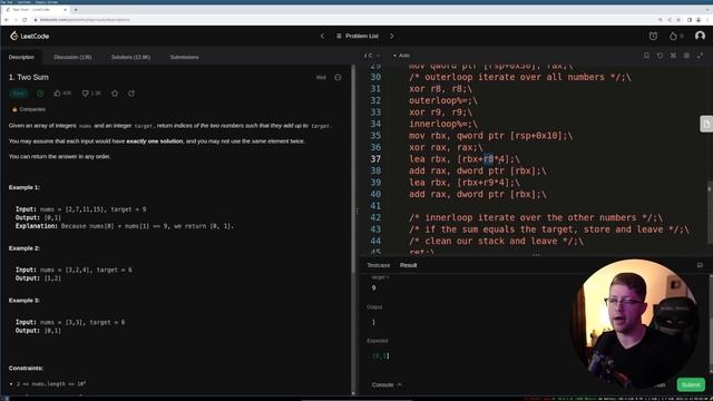 coding LeetCode but only in assembly смотреть онлайн