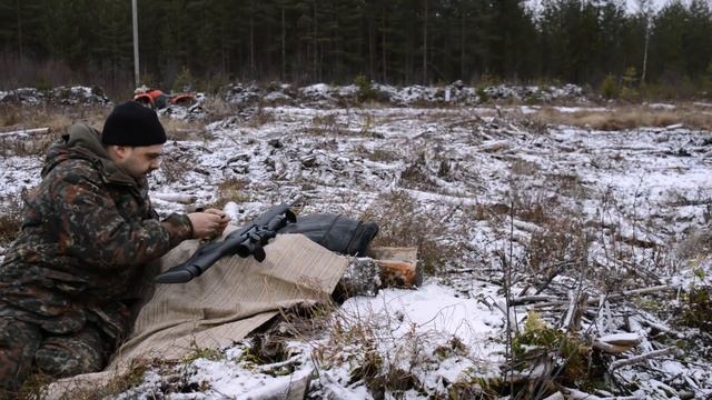 Пристрелка оптического прицела на карабине МР-161к