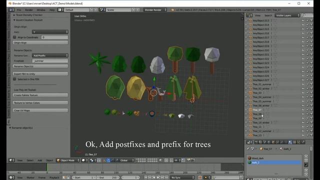 Blender Addon: Asset Creation Toolset 2.0. Rename Objects смотреть онлайн