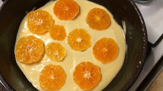 Долго искала этот рецепт! Самый вкусный пирог с мандаринами на сковородке. смотреть онлайн