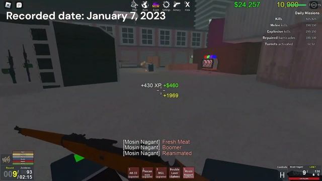 Using Mosin Nagant from mystery box | Roblox Zombie Uprising смотреть онлайн