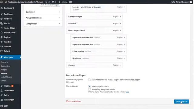 Menu items in Wordpress смотреть онлайн