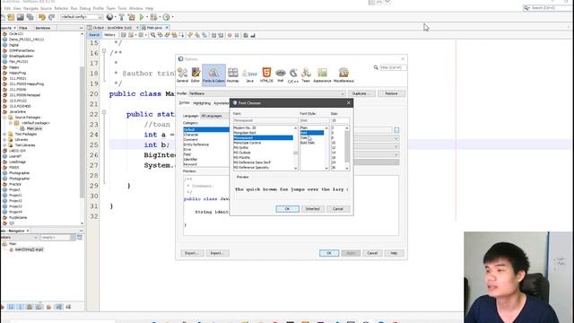 Thay đổi font-size và làm đậm chữ trong Netbeans - How to change NetBeans Font Size смотреть онлайн