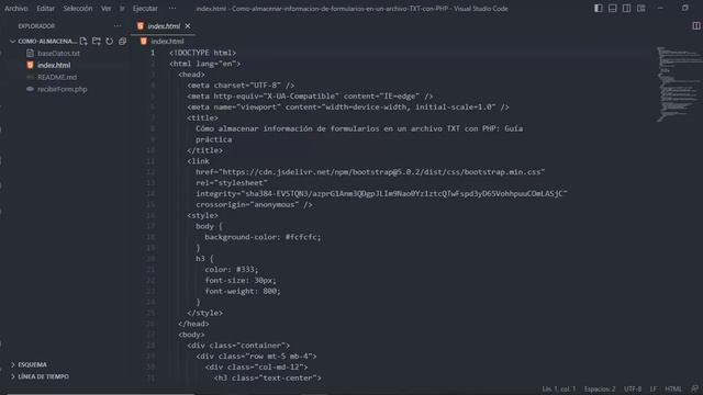 Como almacenar información de formularios en un archivo TXT con PHP смотреть онлайн