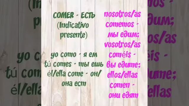 ЕДА и Глагол COMER (Кушать) УЧИМ ИСПАНСКИЙ ЛЕГКО #2 смотреть онлайн