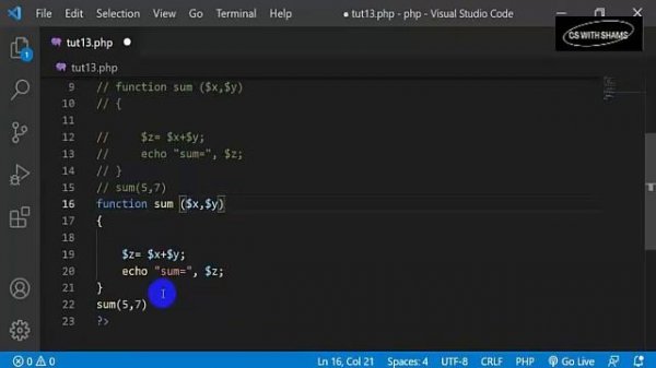 Function and type of function in PHP | PHP tutorial for beginners #13