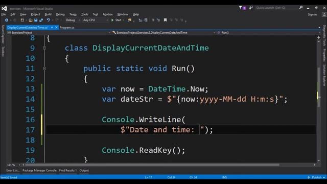 display current date and time in c# смотреть онлайн