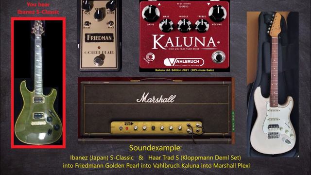 Soundexample: Ibanez S-Classic (Japan) & Haar Trad S into Golden Pearl, Kaluna, Marshall Plexi смотреть онлайн