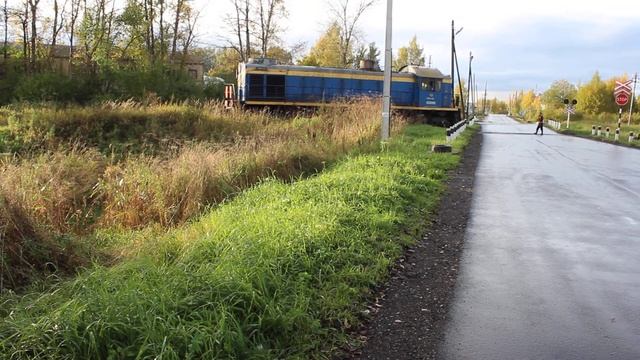 Маневровый тепловоз ТЭМ2А-5121 в 2017 году до покраски смотреть онлайн