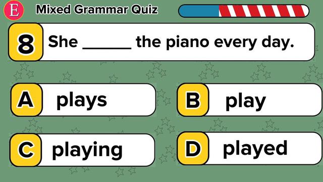 Mixed English Grammar Quiz : Test Your English! смотреть онлайн