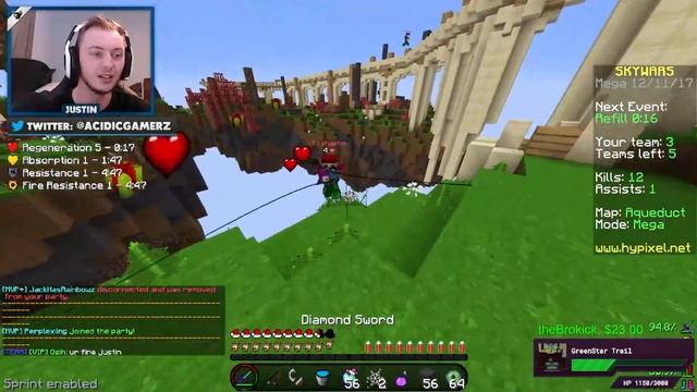 CREATIVE MODE ADMIN ABUSE! [64 God Apples] ( Hypixel Skywars ) смотреть онлайн