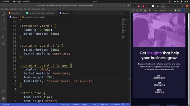 Stats Preview Component - Frontend Mentor Challenge - Design to HTML - Build and Deploy смотреть онлайн