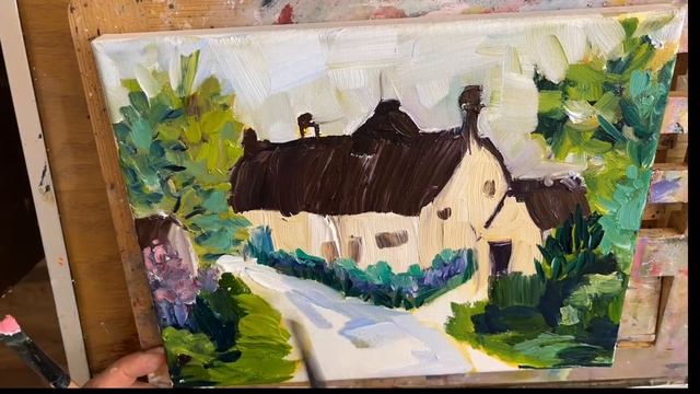 Painting a Charming Thatched Cottage in the Cotswolds смотреть онлайн