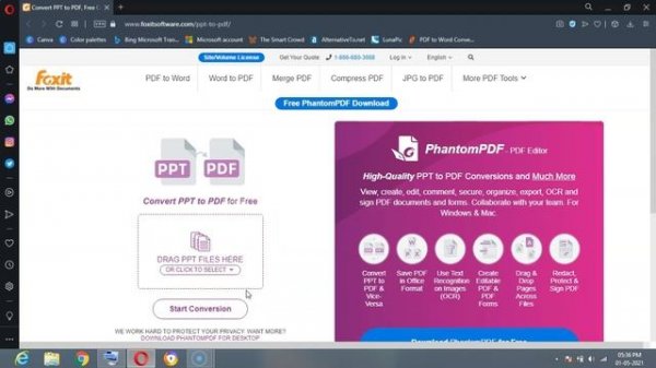 Convert Powerpoint/PPT to PDF Using Foxit Reader