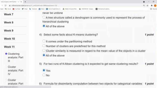 Data Analytics with Python | NPTEL | Week 11 | Assignment 11 Solution | Jan2021 смотреть онлайн