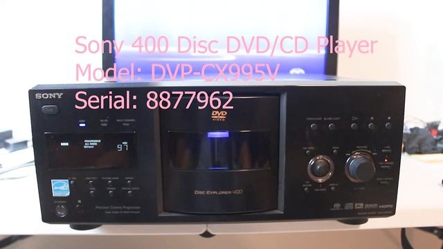 Sony DVP CX995V 400 Disc DVD CD Player Serial 8877962 - function check смотреть онлайн
