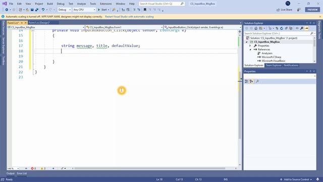 C# How to use the InputBox and MsgBox functions смотреть онлайн