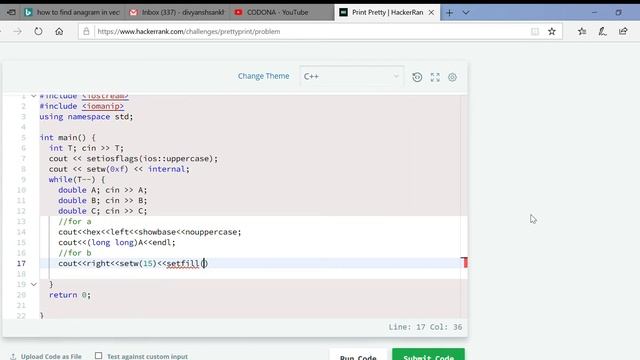 Print Pretty problem-C++ hackerrank смотреть онлайн