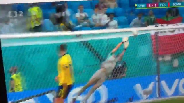 Красивый гол Левандовского Швеция - Польша 2:1 смотреть онлайн