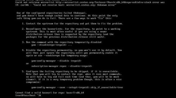 CentOS Cannot Find a Valid Baseurl for Repo Base/7/x86_64 | TECH DHEE