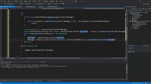 gRPC Client/Server Bi-Directional Streaming with C# | Visual Studio 2019