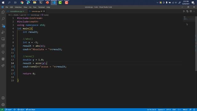 #18 C++ abs(), acos(), asin(), atan(), cbrt() || C++ Math Part - 02 || C++ Math Library Functions смотреть онлайн