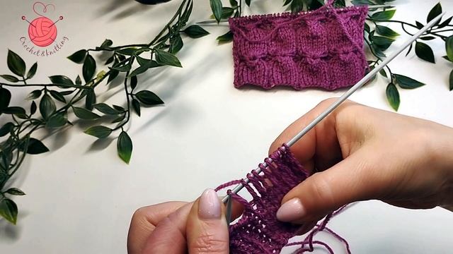 Жгут из 7 петель ? с необычным переплетением?Вязание спицами для начинающих смотреть онлайн