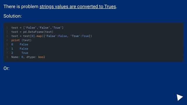 Why is .astype('bool') converting all values to True? смотреть онлайн