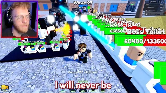 Upgrading CAMERMAN in Roblox SKIBIDI TOILET Tower Defense смотреть онлайн
