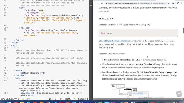 Native System Font Stacks in CSS смотреть онлайн