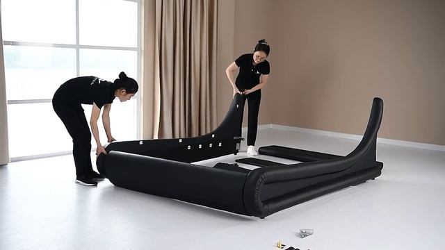 34600 - Gas Lift Ottoman Bed Frame with LED Assembly смотреть онлайн