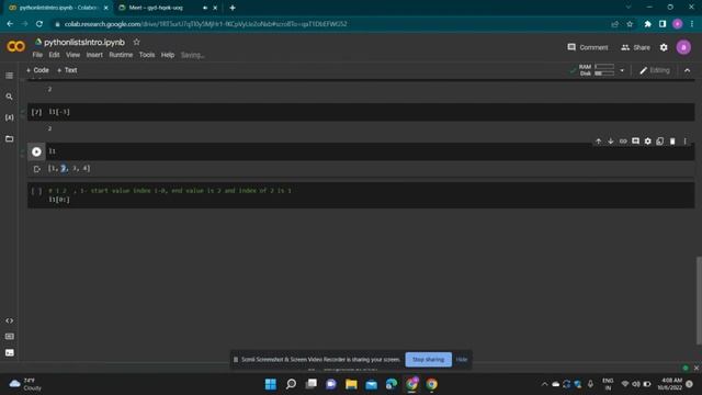 Complete python lists. CRUD operations . Slicing over list. #pythonprogramming смотреть онлайн