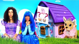 Принцессы ДИСНЕЯ в видео онлайн – Ищем собачку ЧиЧиЛав! – Игра в прятки Hide and Seek Смешные видео