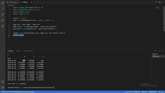 Python for Finance - ATR смотреть онлайн